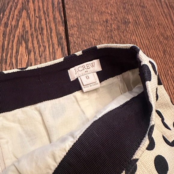 J. Crew Black and White Polka Dot Mini Skirt - Picture 2 of 4